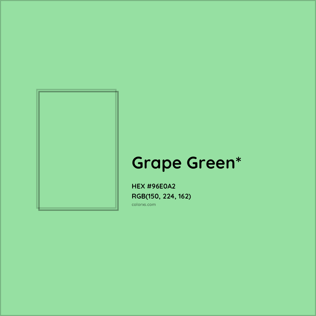 HEX #96E0A2 Color Name, Color Code, Palettes, Similar Paints, Images