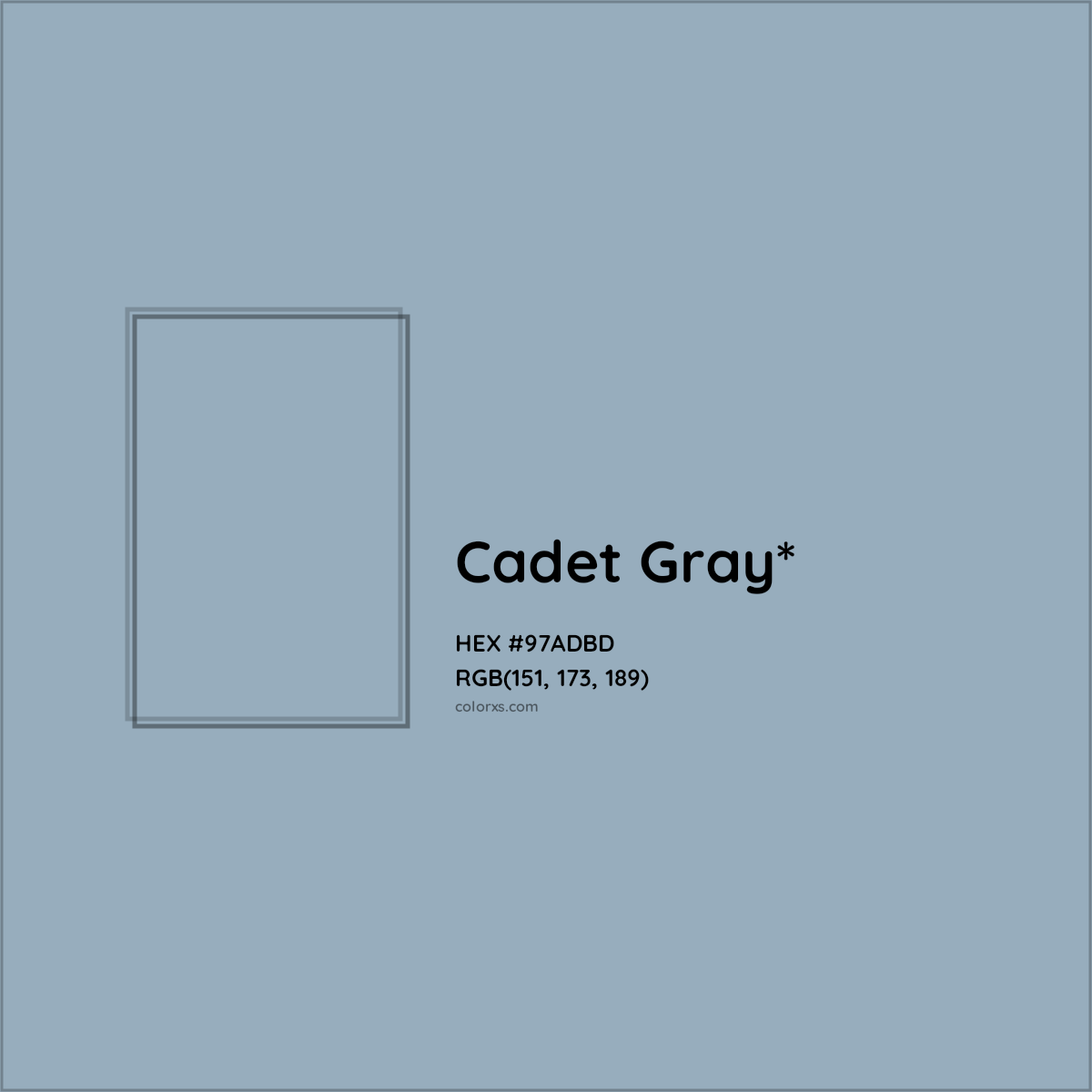 HEX #97ADBD Color Name, Color Code, Palettes, Similar Paints, Images