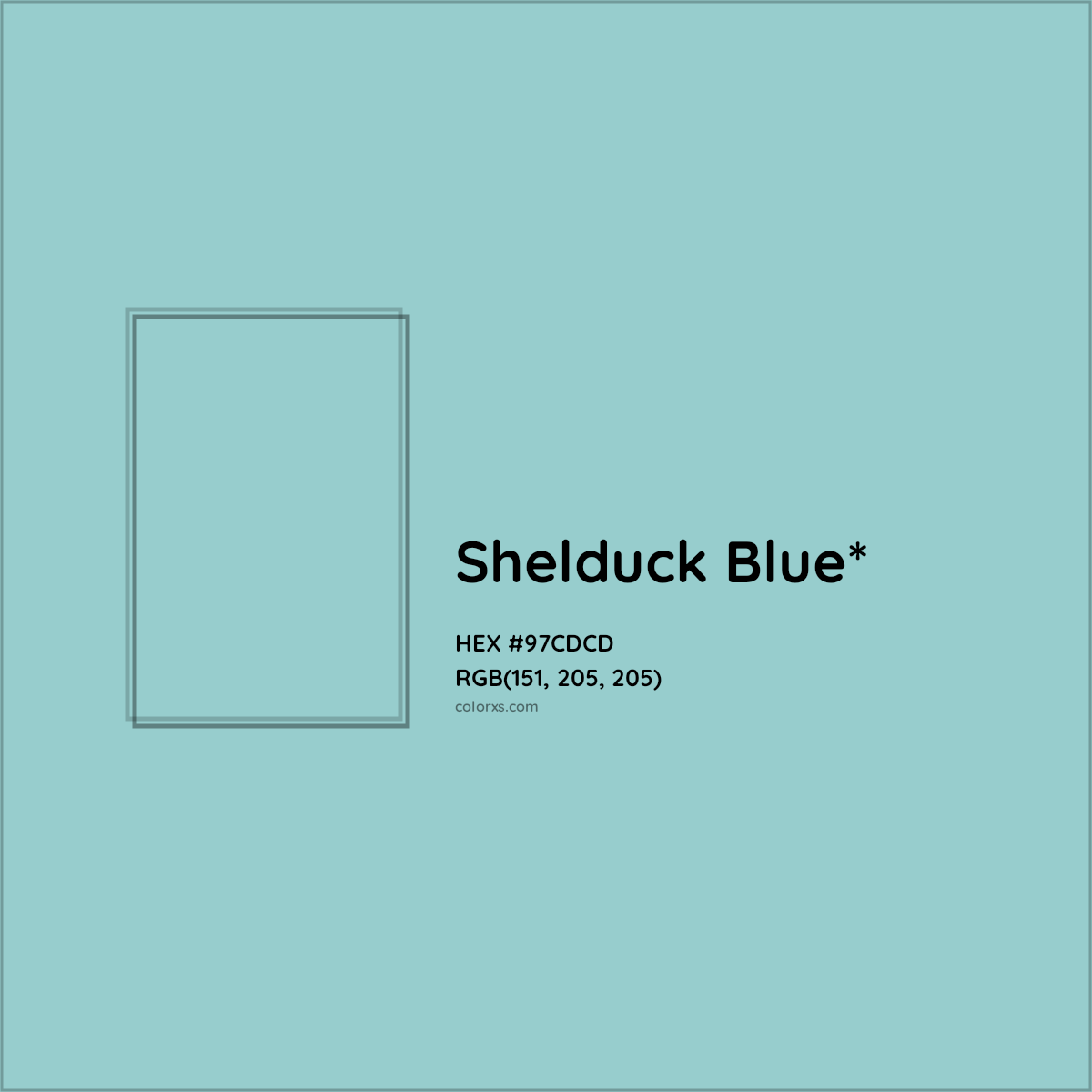 HEX #97CDCD Color Name, Color Code, Palettes, Similar Paints, Images