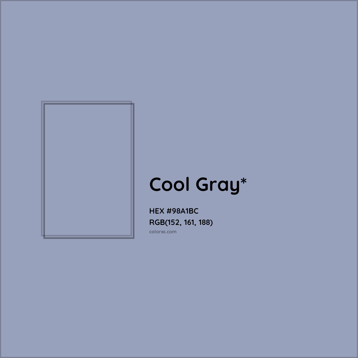 HEX #98A1BC Color Name, Color Code, Palettes, Similar Paints, Images