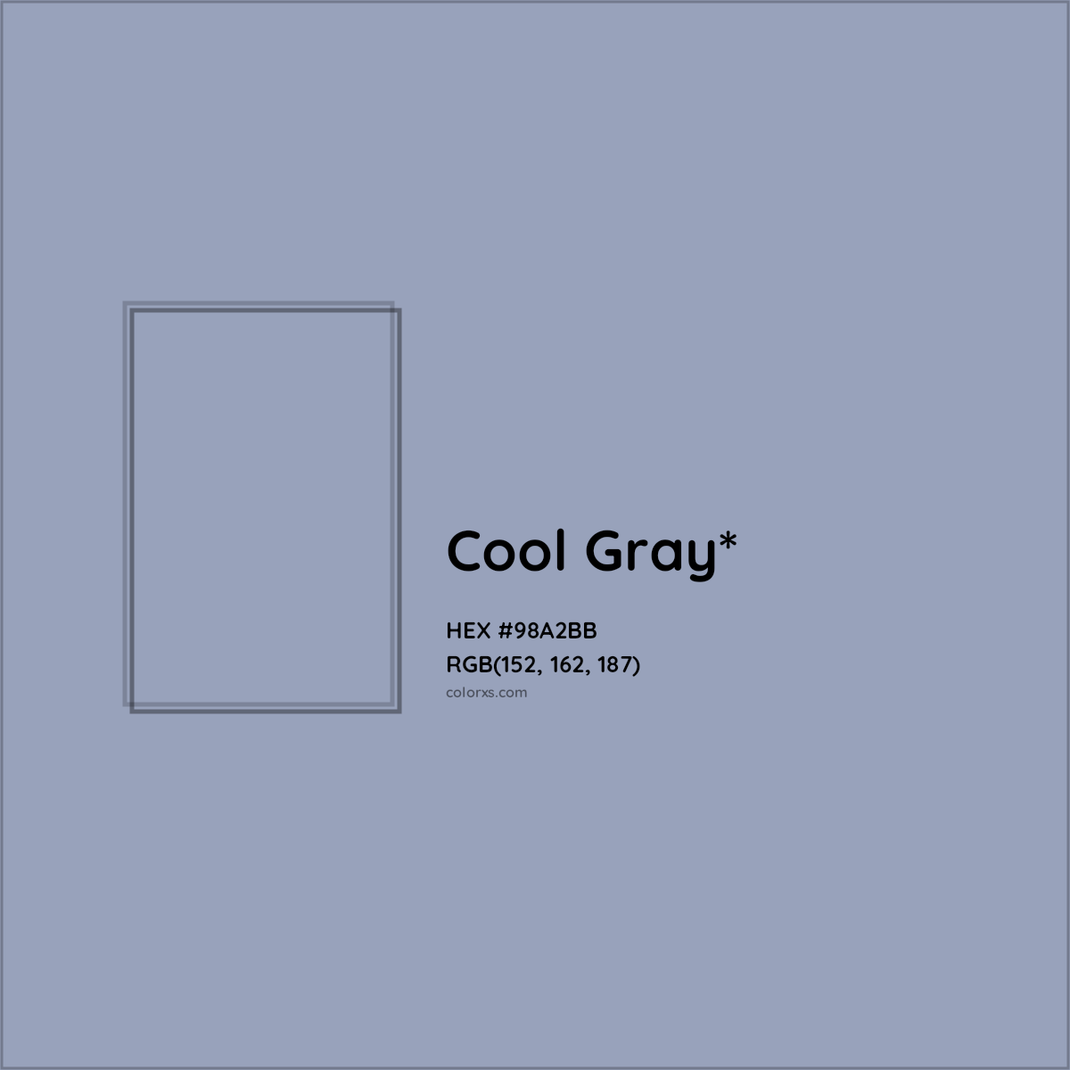 HEX #98A2BB Color Name, Color Code, Palettes, Similar Paints, Images