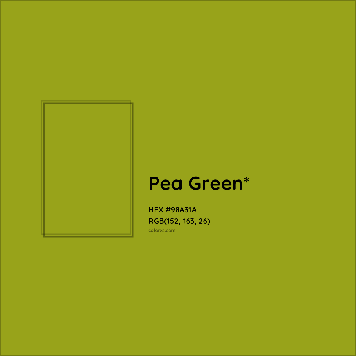 HEX #98A31A Color Name, Color Code, Palettes, Similar Paints, Images