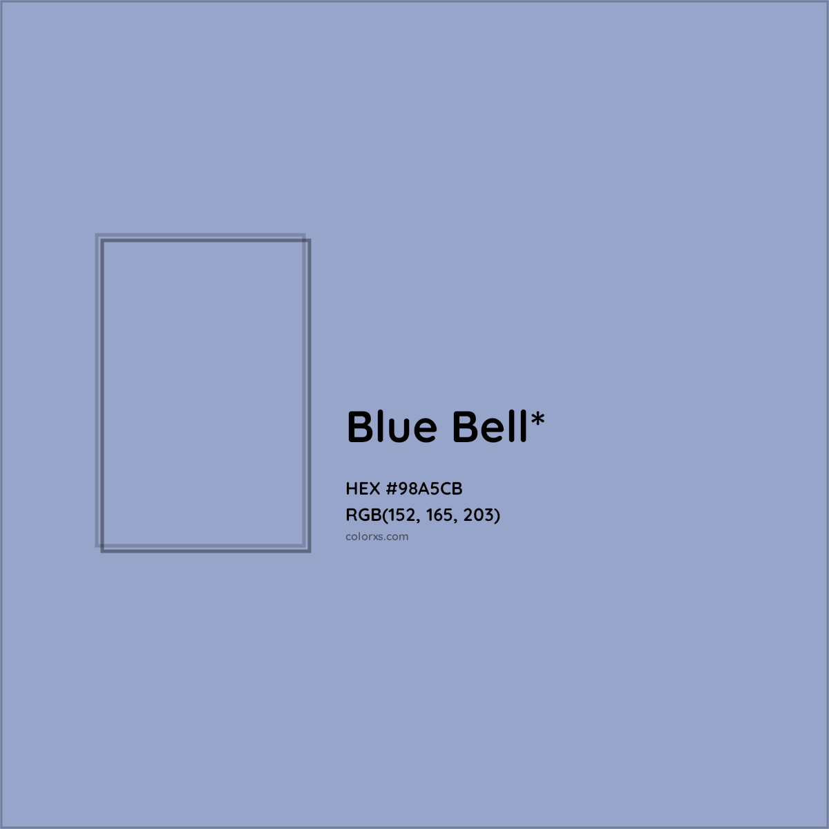 HEX #98A5CB Color Name, Color Code, Palettes, Similar Paints, Images