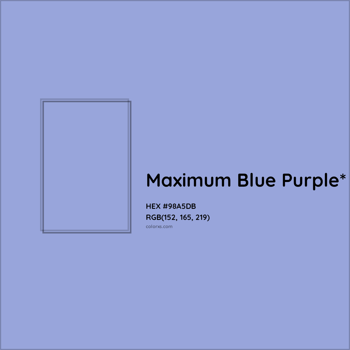 HEX #98A5DB Color Name, Color Code, Palettes, Similar Paints, Images