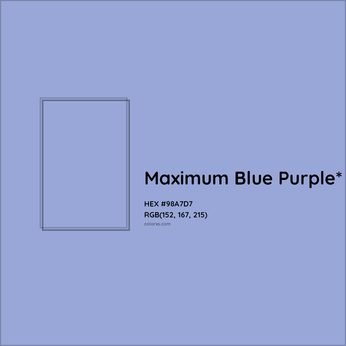 HEX #98A7D7 Color Name, Color Code, Palettes, Similar Paints, Images