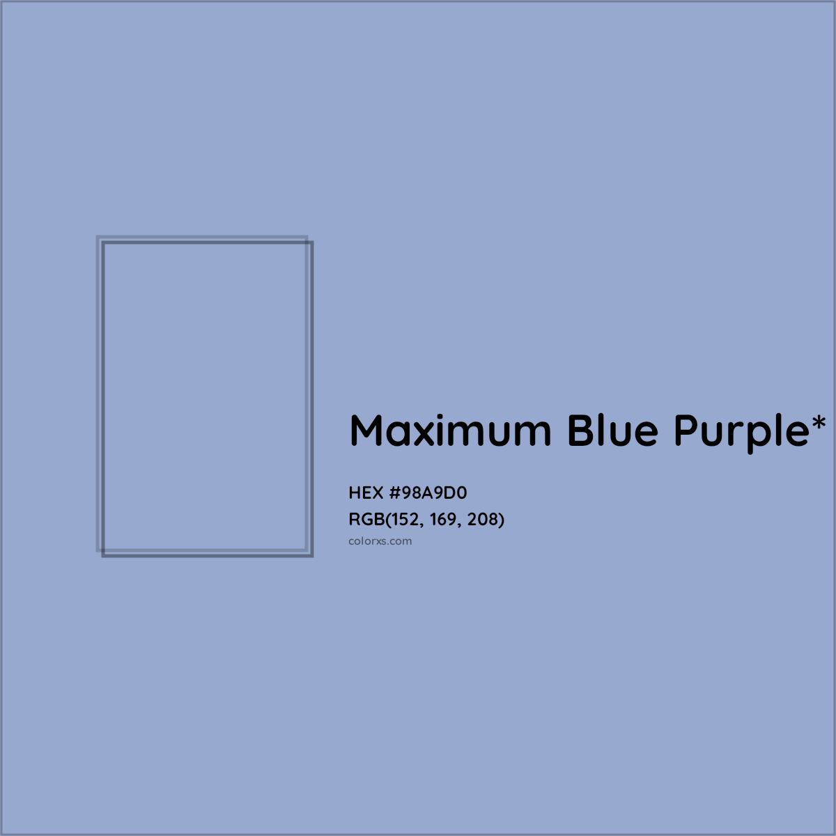 HEX #98A9D0 Color Name, Color Code, Palettes, Similar Paints, Images