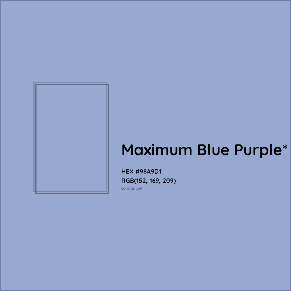 HEX #98A9D1 Color Name, Color Code, Palettes, Similar Paints, Images