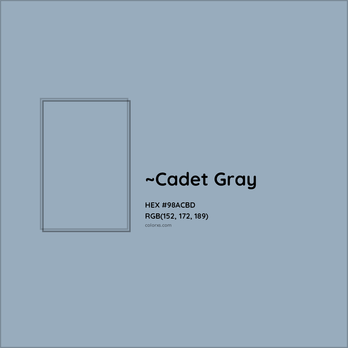 HEX #98ACBD Color Name, Color Code, Palettes, Similar Paints, Images