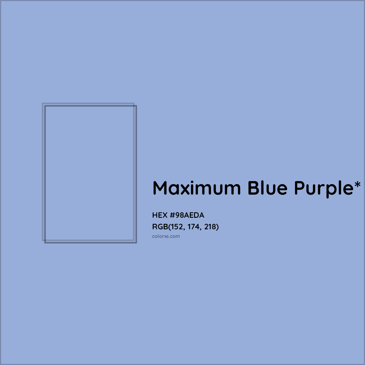 HEX #98AEDA Color Name, Color Code, Palettes, Similar Paints, Images