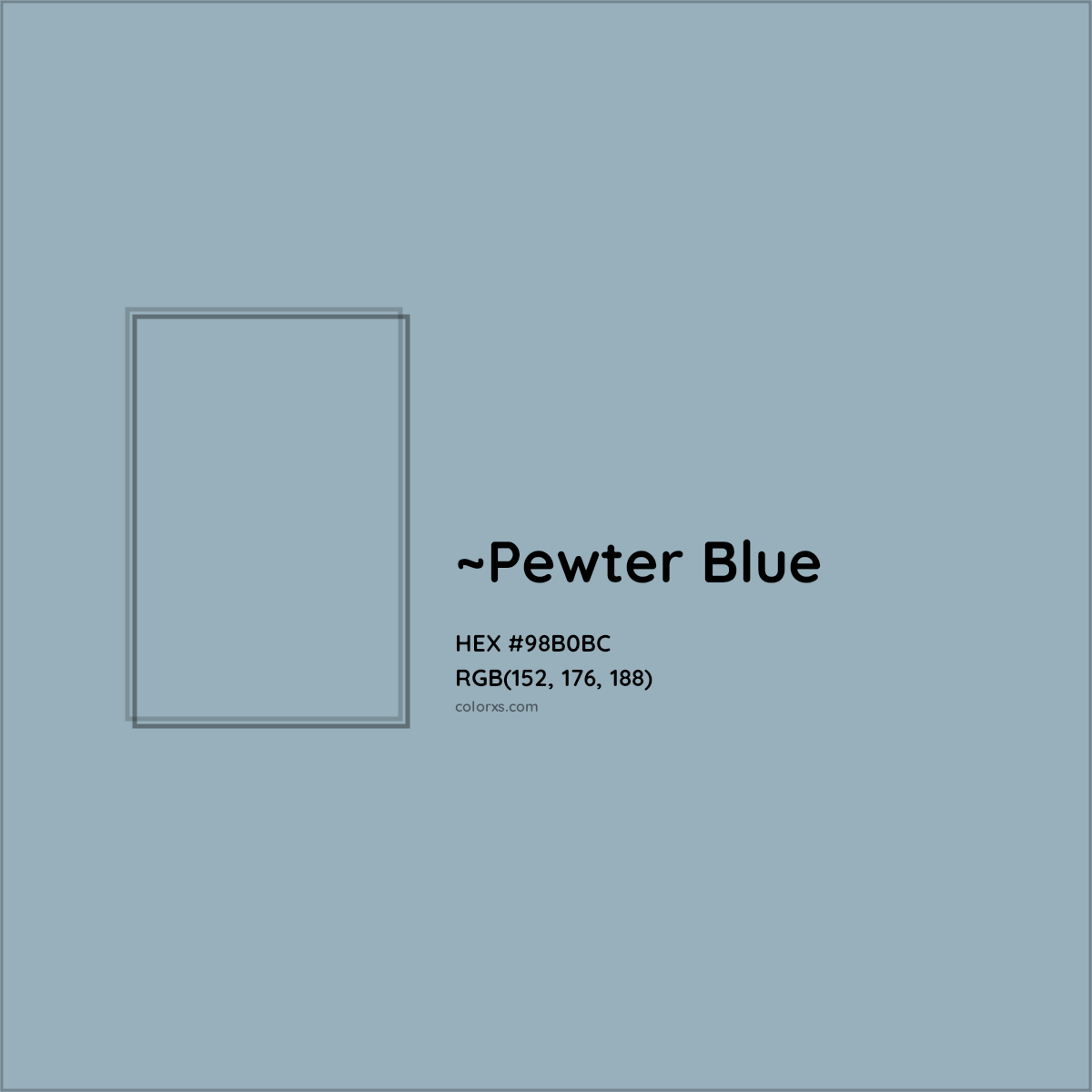 HEX #98B0BC Color Name, Color Code, Palettes, Similar Paints, Images