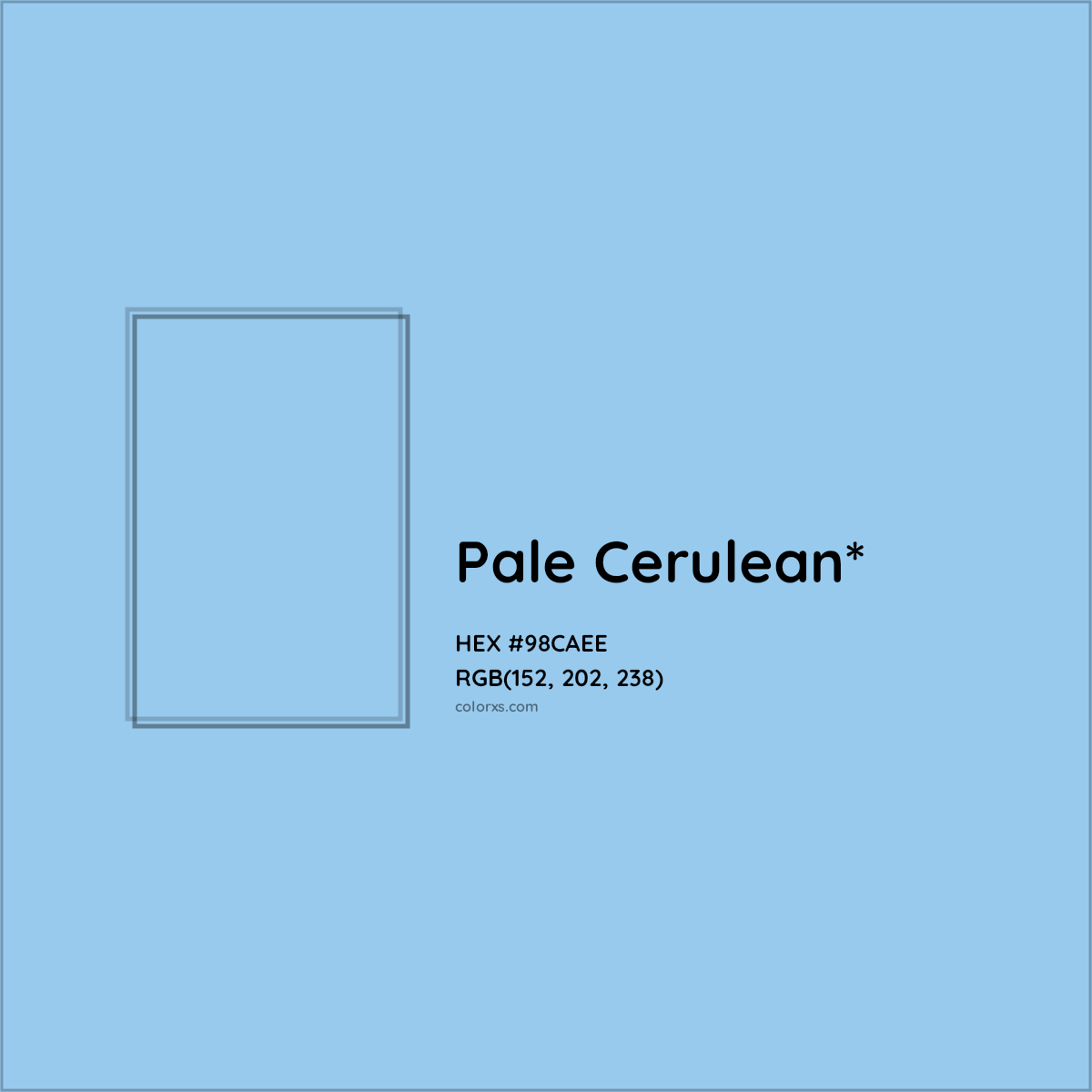 HEX #98CAEE Color Name, Color Code, Palettes, Similar Paints, Images