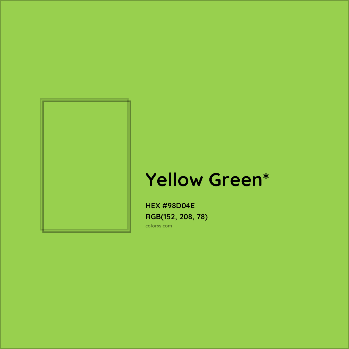 HEX #98D04E Color Name, Color Code, Palettes, Similar Paints, Images