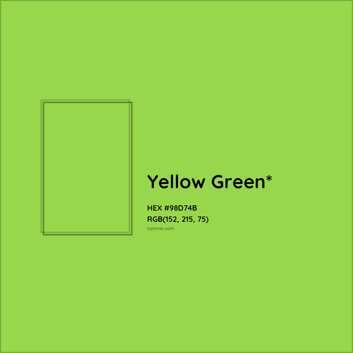 HEX #98D74B Color Name, Color Code, Palettes, Similar Paints, Images