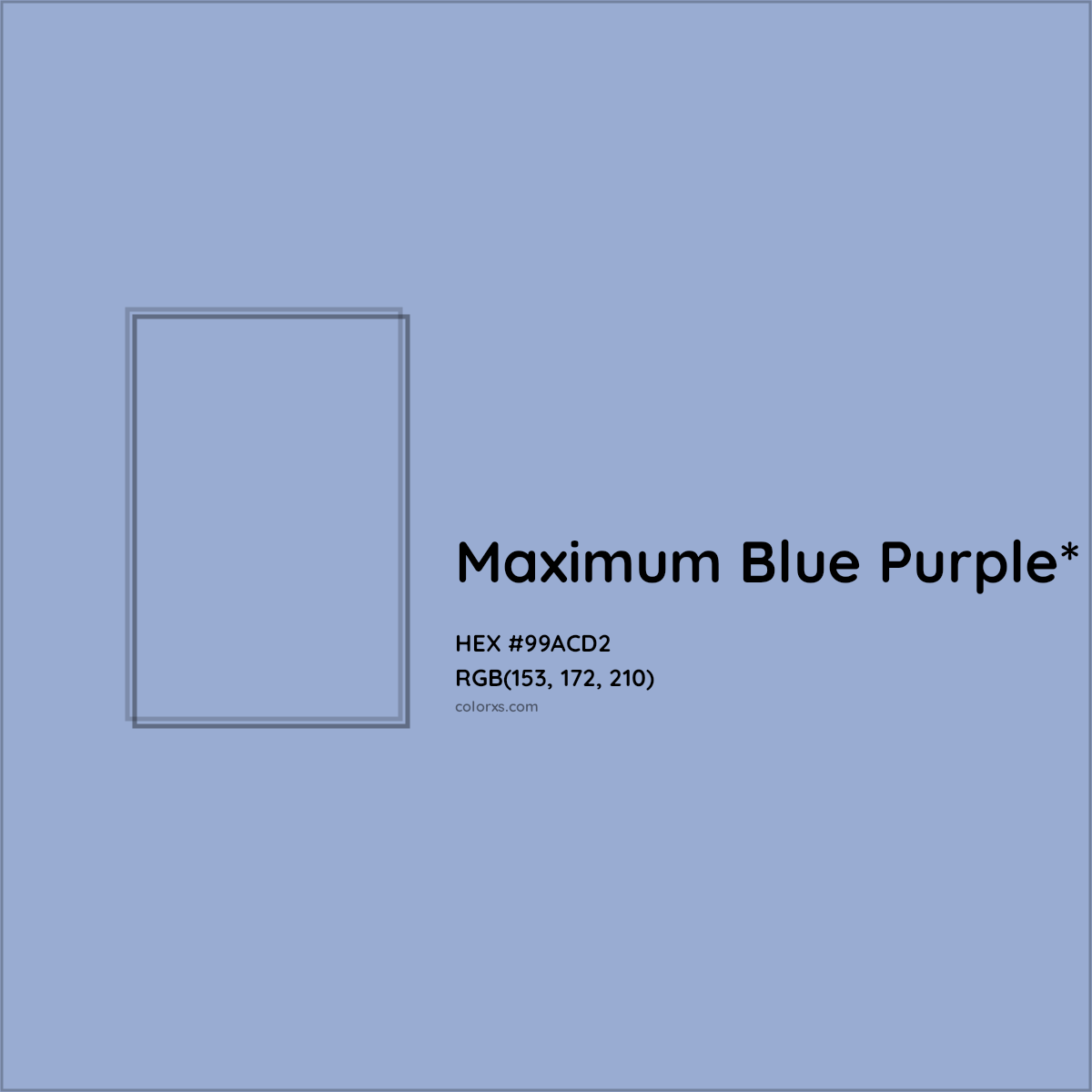 HEX #99ACD2 Color Name, Color Code, Palettes, Similar Paints, Images