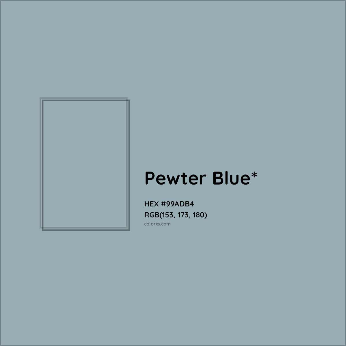 HEX #99ADB4 Color Name, Color Code, Palettes, Similar Paints, Images