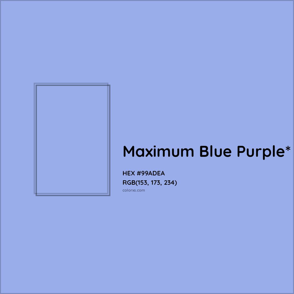 HEX #99ADEA Color Name, Color Code, Palettes, Similar Paints, Images