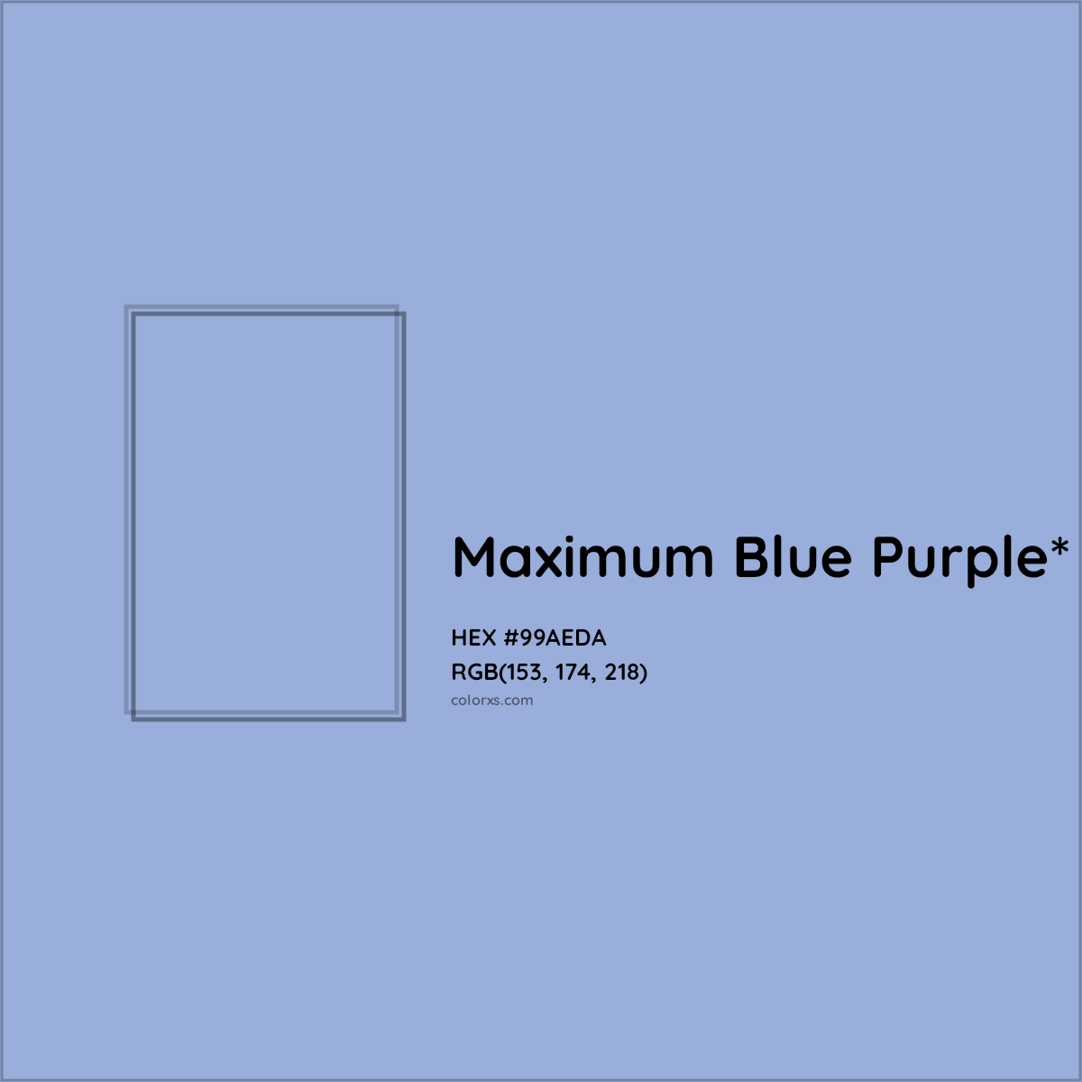 HEX #99AEDA Color Name, Color Code, Palettes, Similar Paints, Images