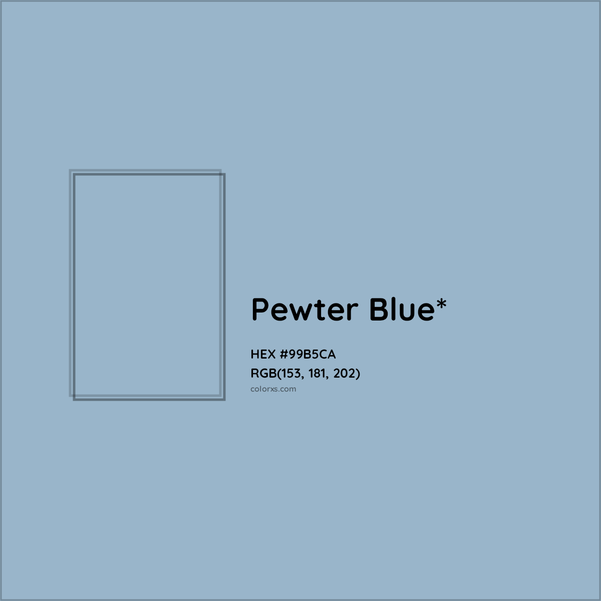 HEX #99B5CA Color Name, Color Code, Palettes, Similar Paints, Images