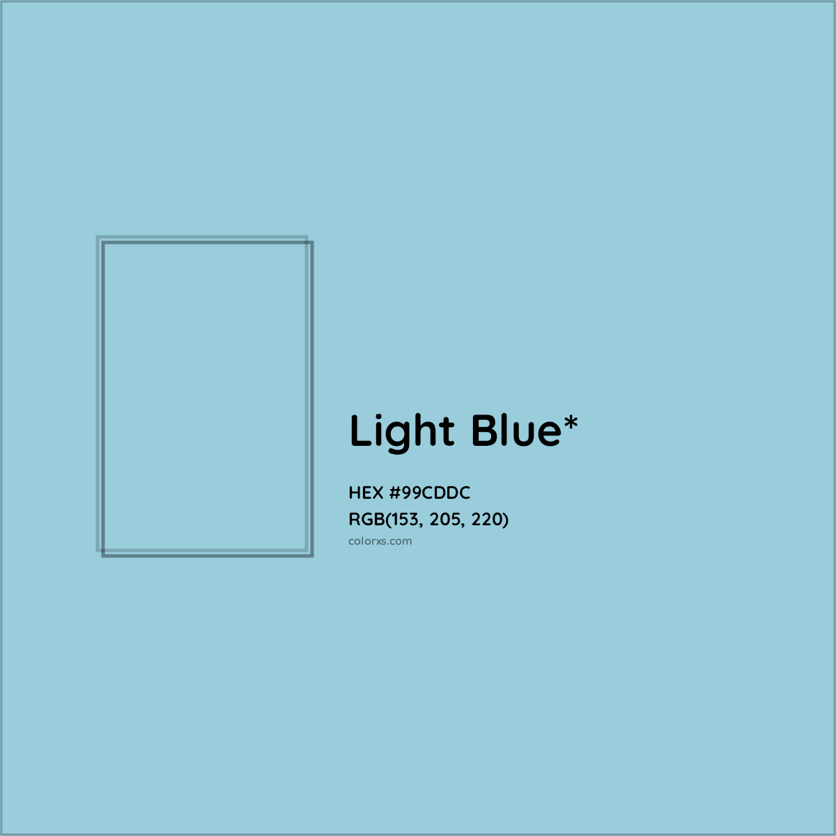 HEX #99CDDC Color Name, Color Code, Palettes, Similar Paints, Images