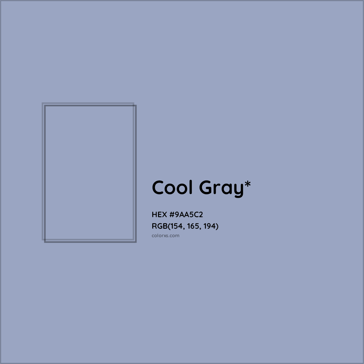 HEX #9AA5C2 Color Name, Color Code, Palettes, Similar Paints, Images