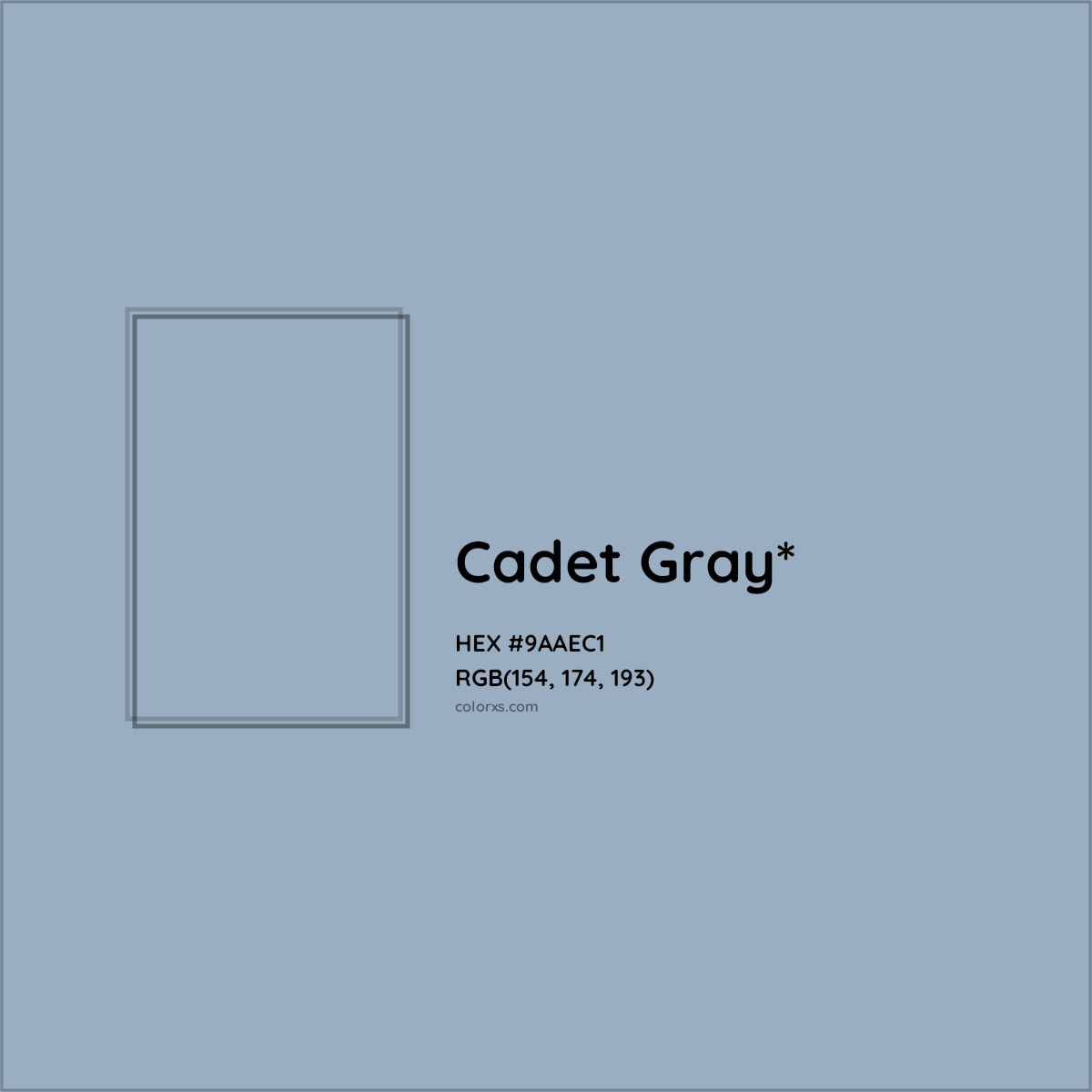 HEX #9AAEC1 Color Name, Color Code, Palettes, Similar Paints, Images