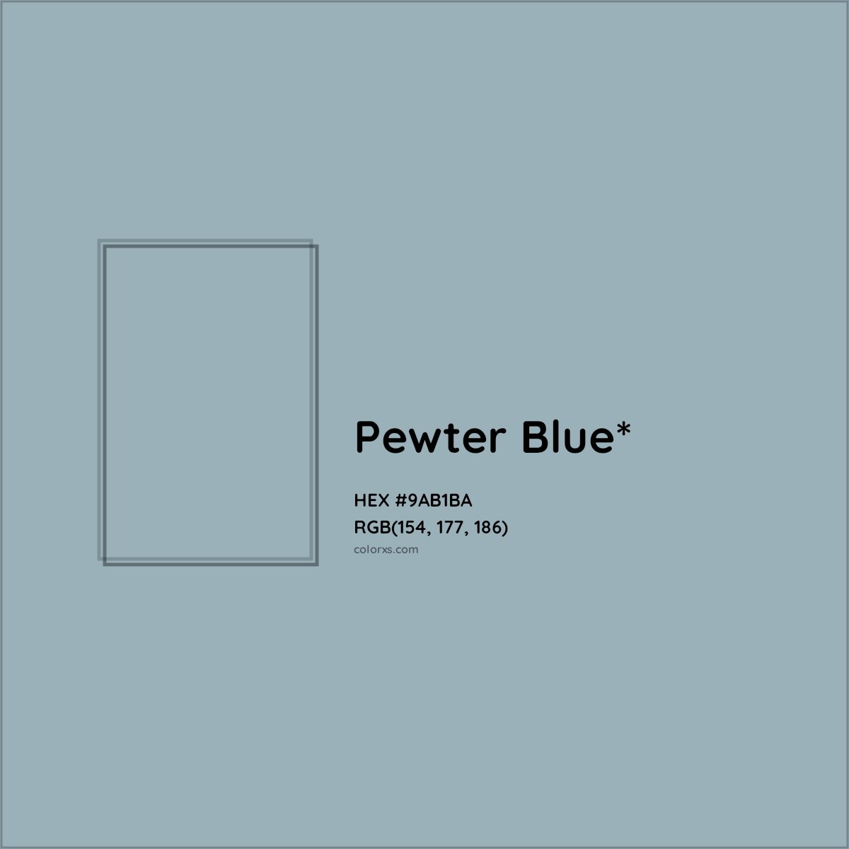 HEX #9AB1BA Color Name, Color Code, Palettes, Similar Paints, Images