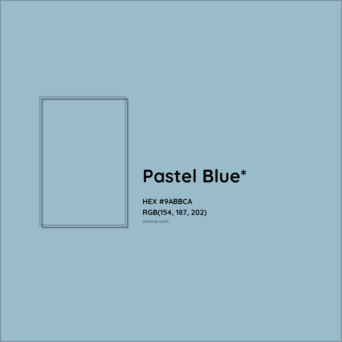 HEX #9ABBCA Color Name, Color Code, Palettes, Similar Paints, Images