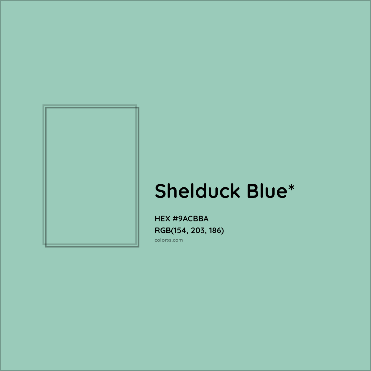 HEX #9ACBBA Color Name, Color Code, Palettes, Similar Paints, Images