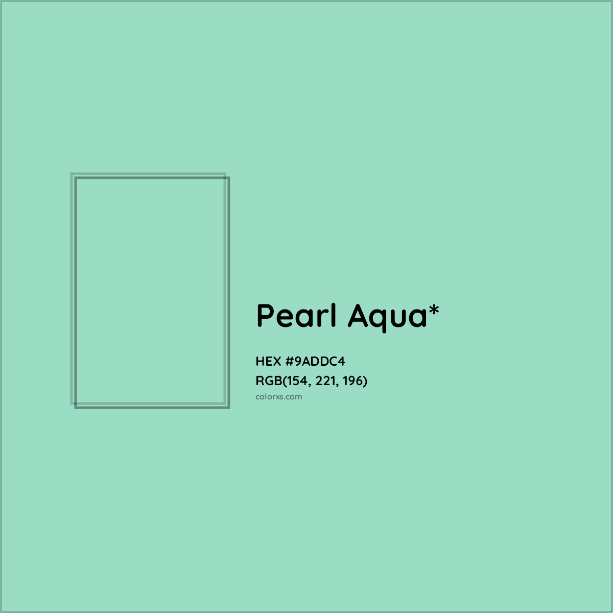 HEX #9ADDC4 Color Name, Color Code, Palettes, Similar Paints, Images