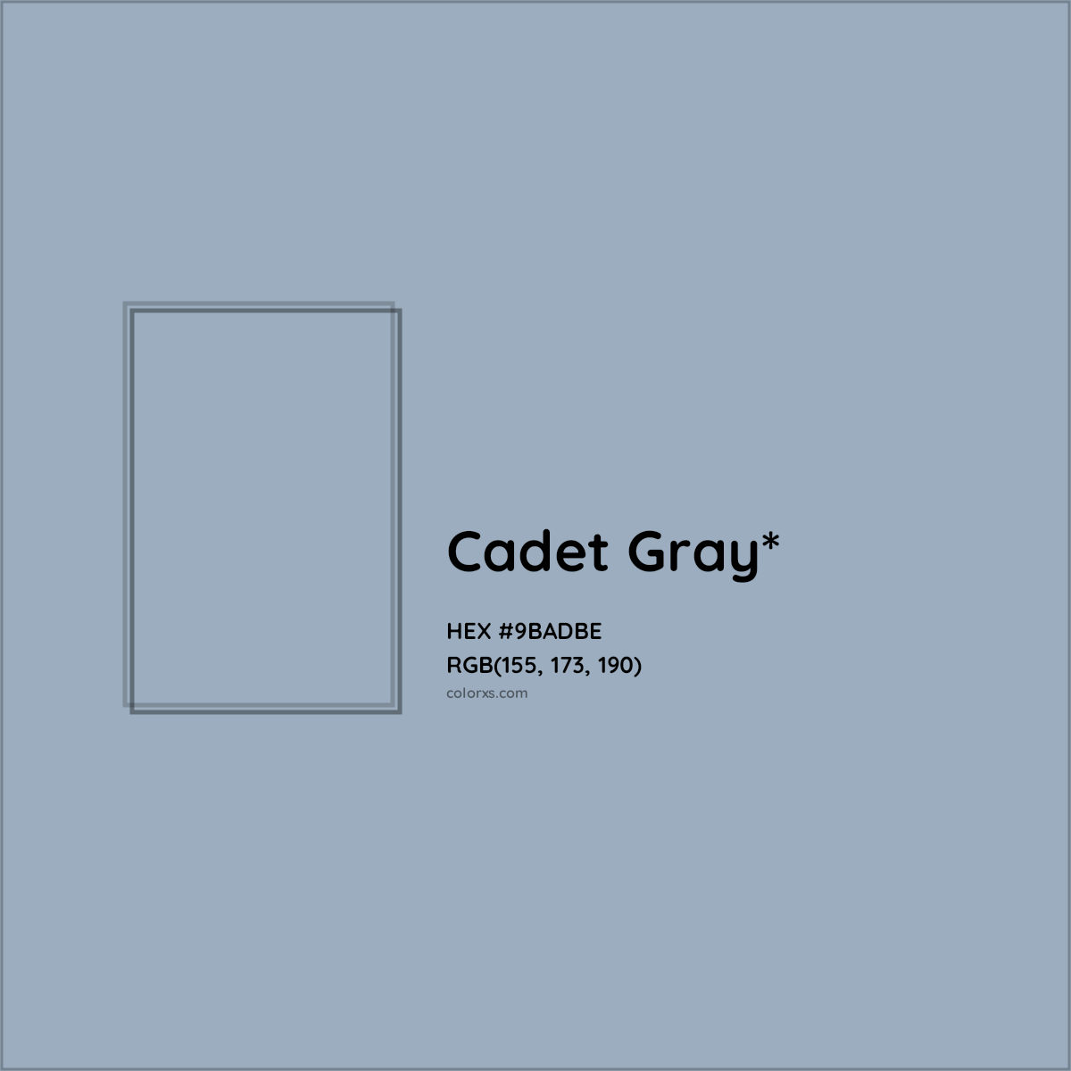 HEX #9BADBE Color Name, Color Code, Palettes, Similar Paints, Images