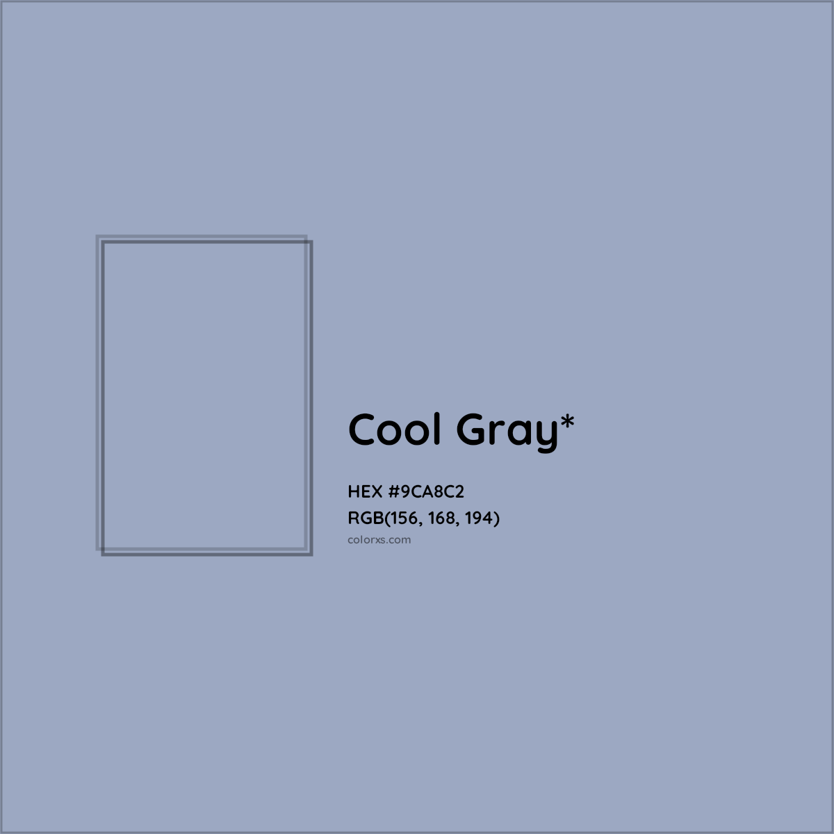 HEX #9CA8C2 Color Name, Color Code, Palettes, Similar Paints, Images