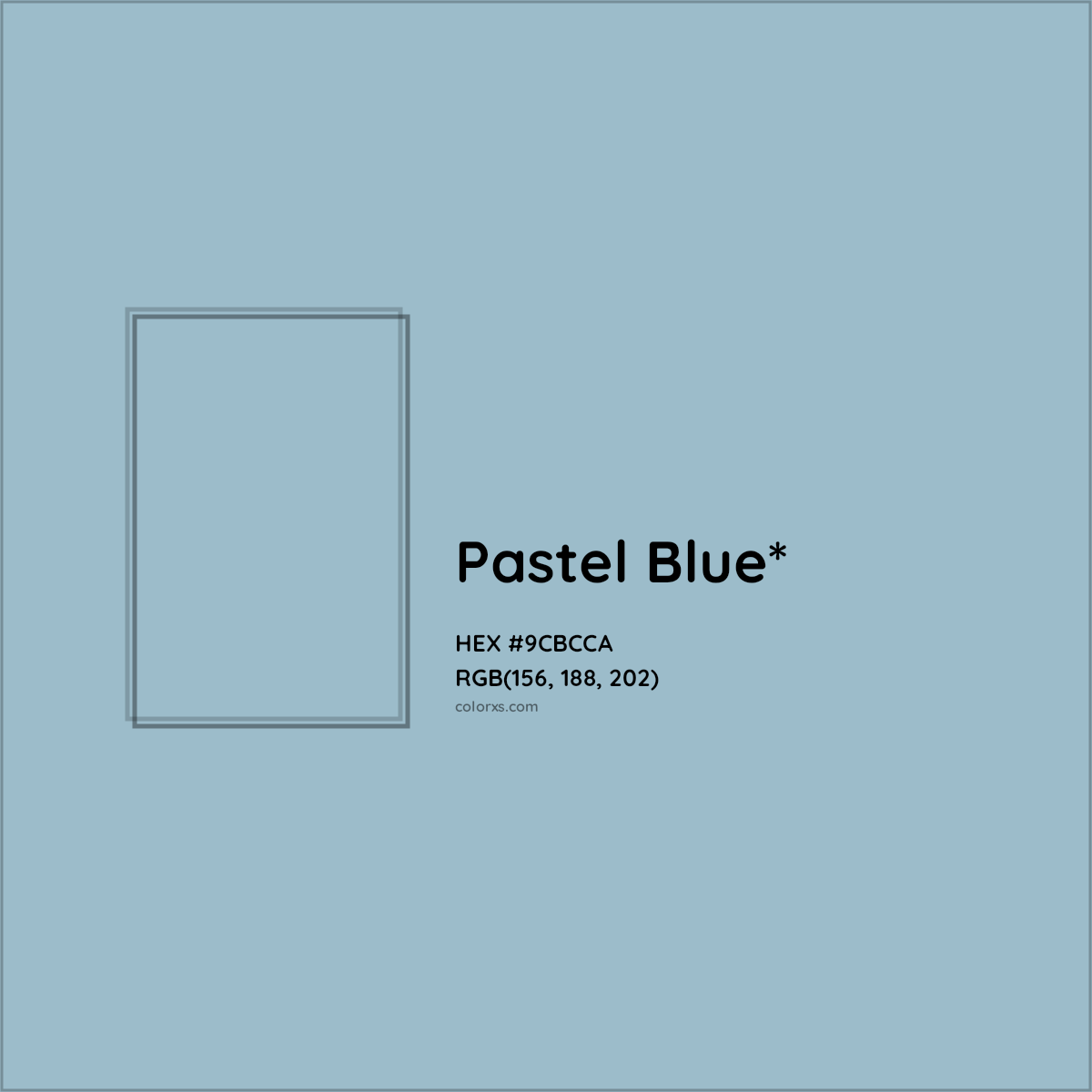 HEX #9CBCCA Color Name, Color Code, Palettes, Similar Paints, Images