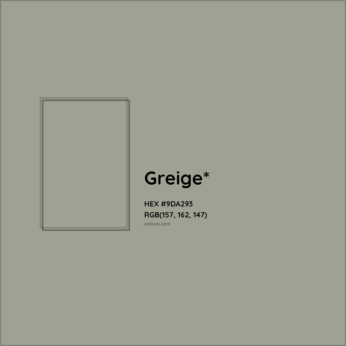 HEX #9DA293 Color Name, Color Code, Palettes, Similar Paints, Images