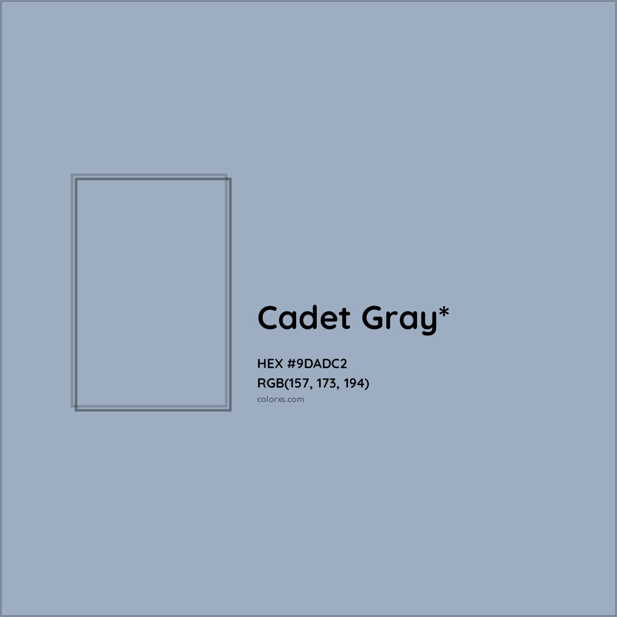 HEX #9DADC2 Color Name, Color Code, Palettes, Similar Paints, Images