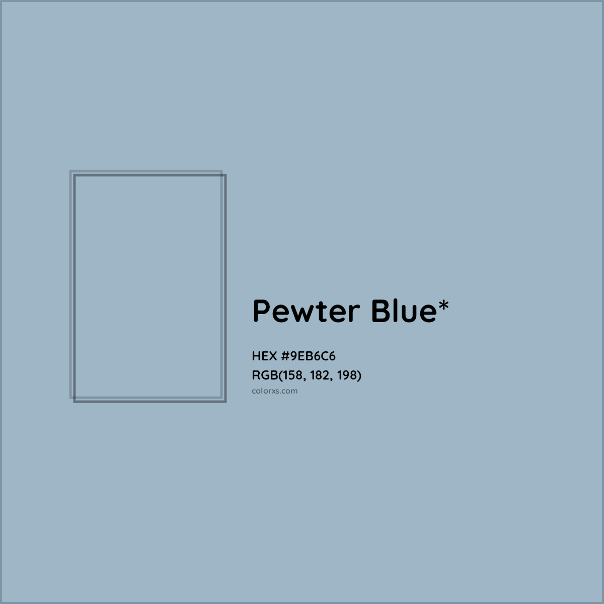 HEX #9EB6C6 Color Name, Color Code, Palettes, Similar Paints, Images