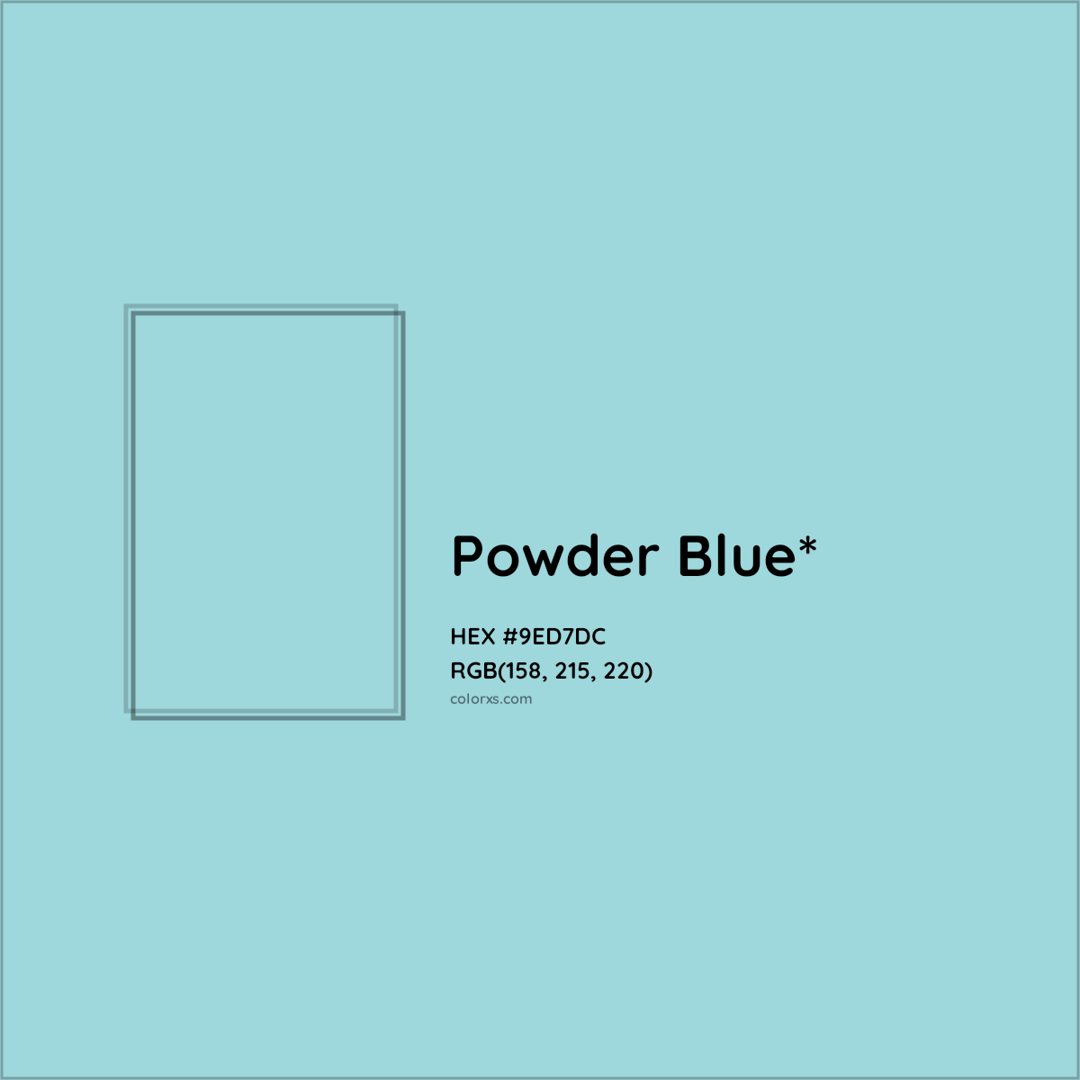 HEX #9ED7DC Color Name, Color Code, Palettes, Similar Paints, Images