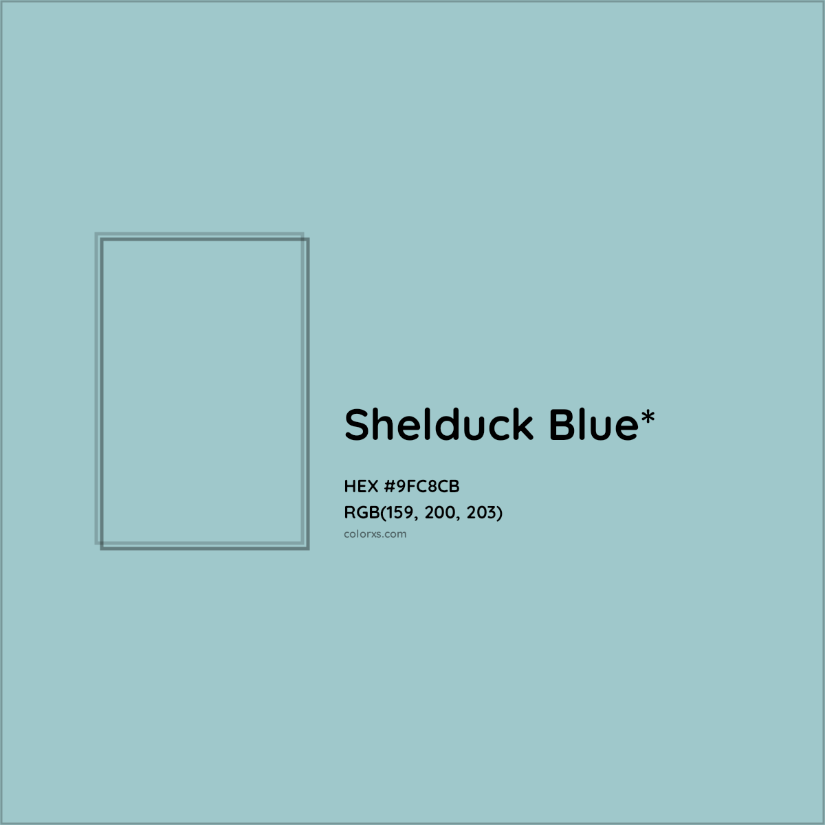 HEX #9FC8CB Color Name, Color Code, Palettes, Similar Paints, Images