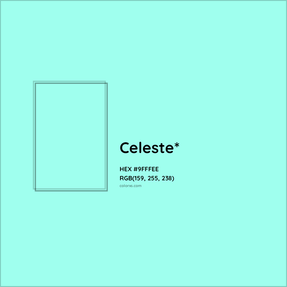 HEX #9FFFEE Color Name, Color Code, Palettes, Similar Paints, Images