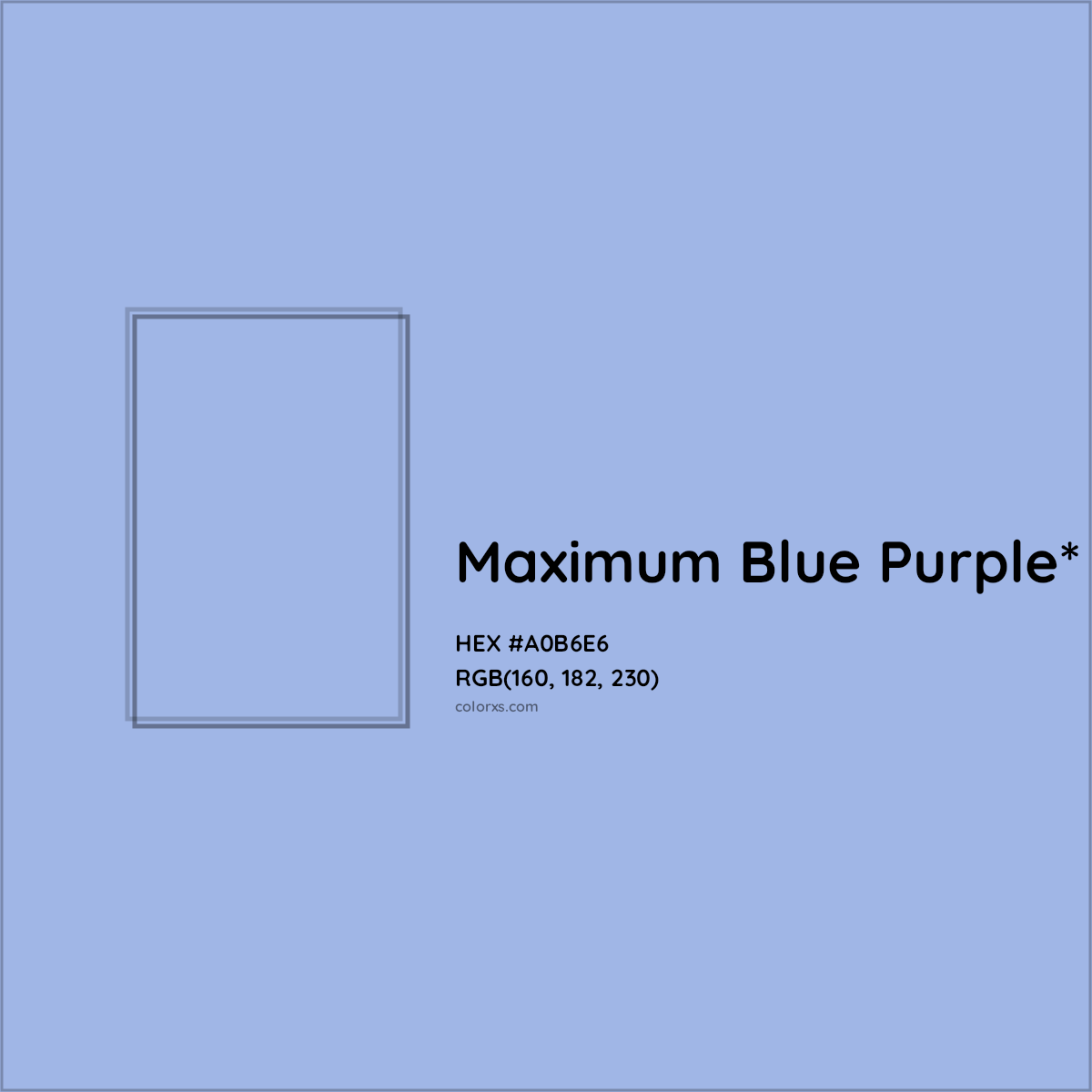 HEX #A0B6E6 Color Name, Color Code, Palettes, Similar Paints, Images