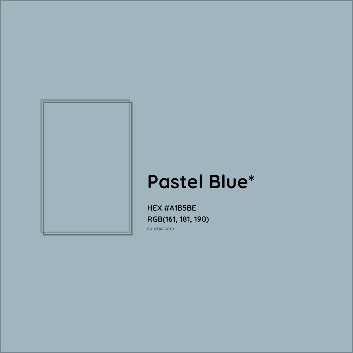 HEX #A1B5BE Color Name, Color Code, Palettes, Similar Paints, Images