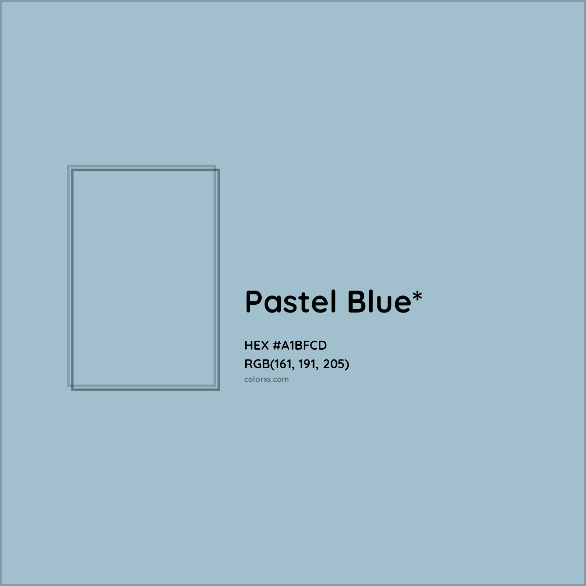 HEX #A1BFCD Color Name, Color Code, Palettes, Similar Paints, Images