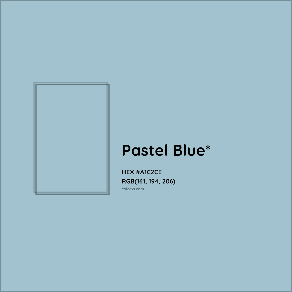 HEX #A1C2CE Color Name, Color Code, Palettes, Similar Paints, Images