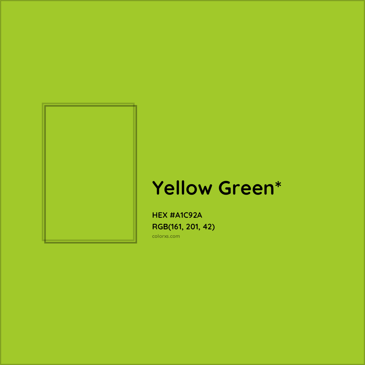 HEX #A1C92A Color Name, Color Code, Palettes, Similar Paints, Images