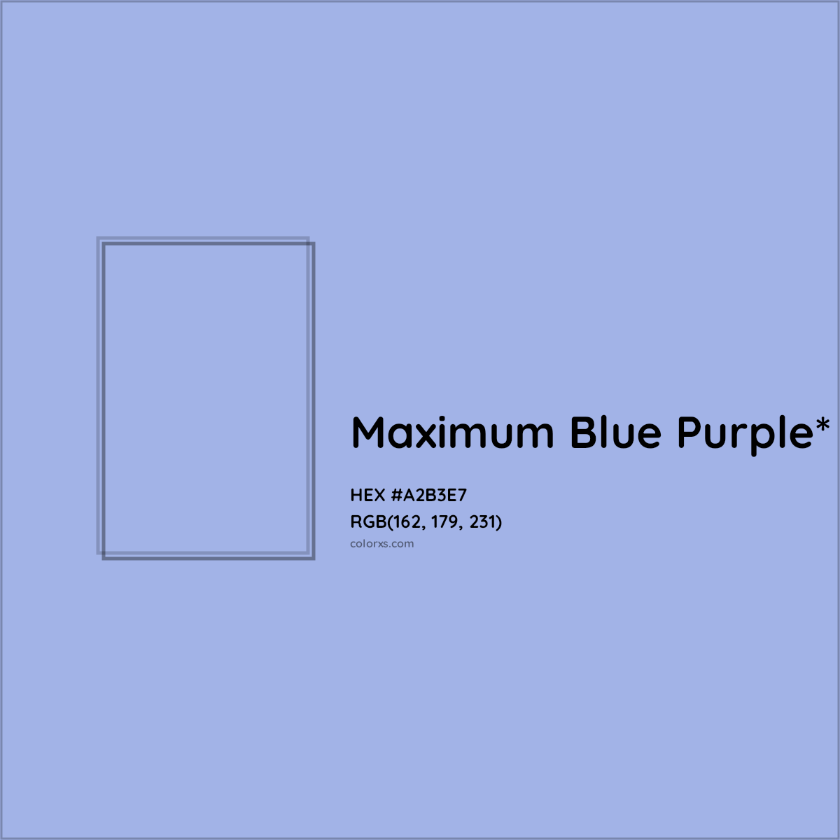 HEX #A2B3E7 Color Name, Color Code, Palettes, Similar Paints, Images