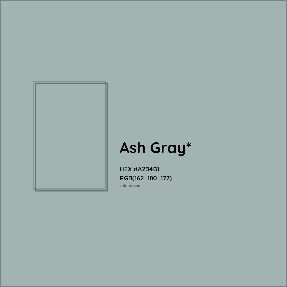 HEX #A2B4B1 Color Name, Color Code, Palettes, Similar Paints, Images