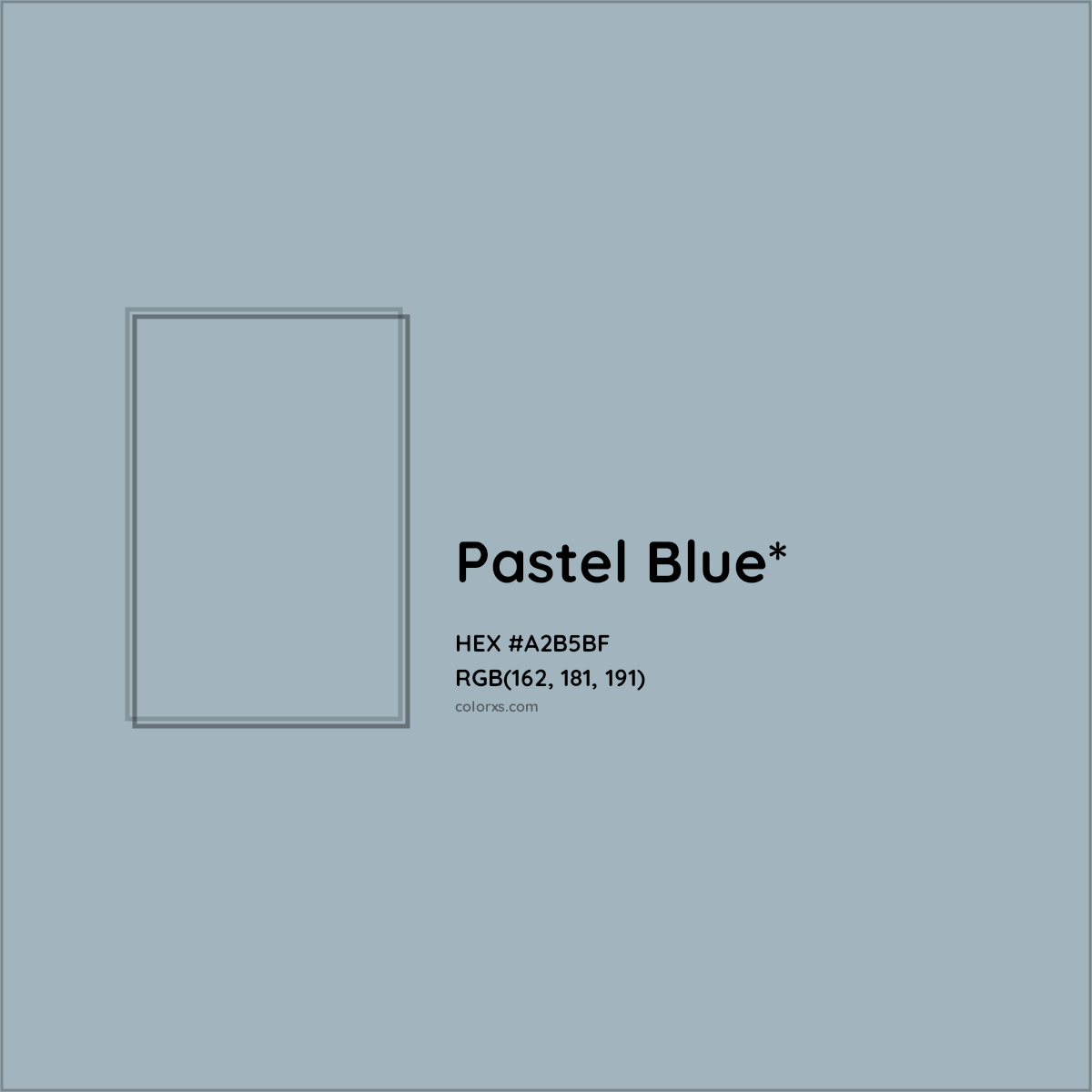 HEX #A2B5BF Color Name, Color Code, Palettes, Similar Paints, Images