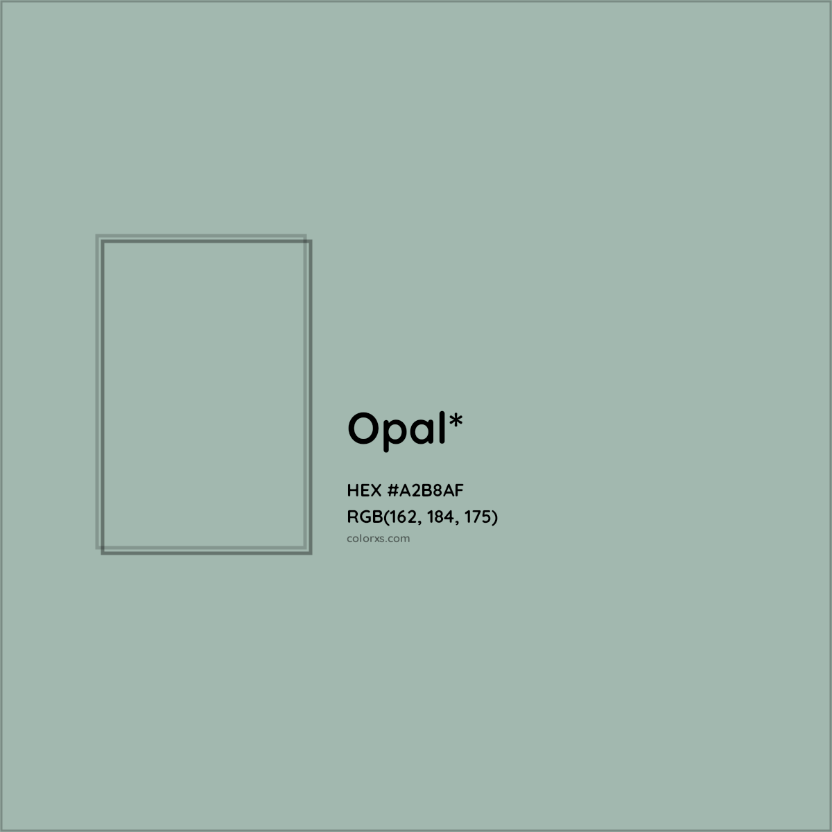 HEX #A2B8AF Color Name, Color Code, Palettes, Similar Paints, Images