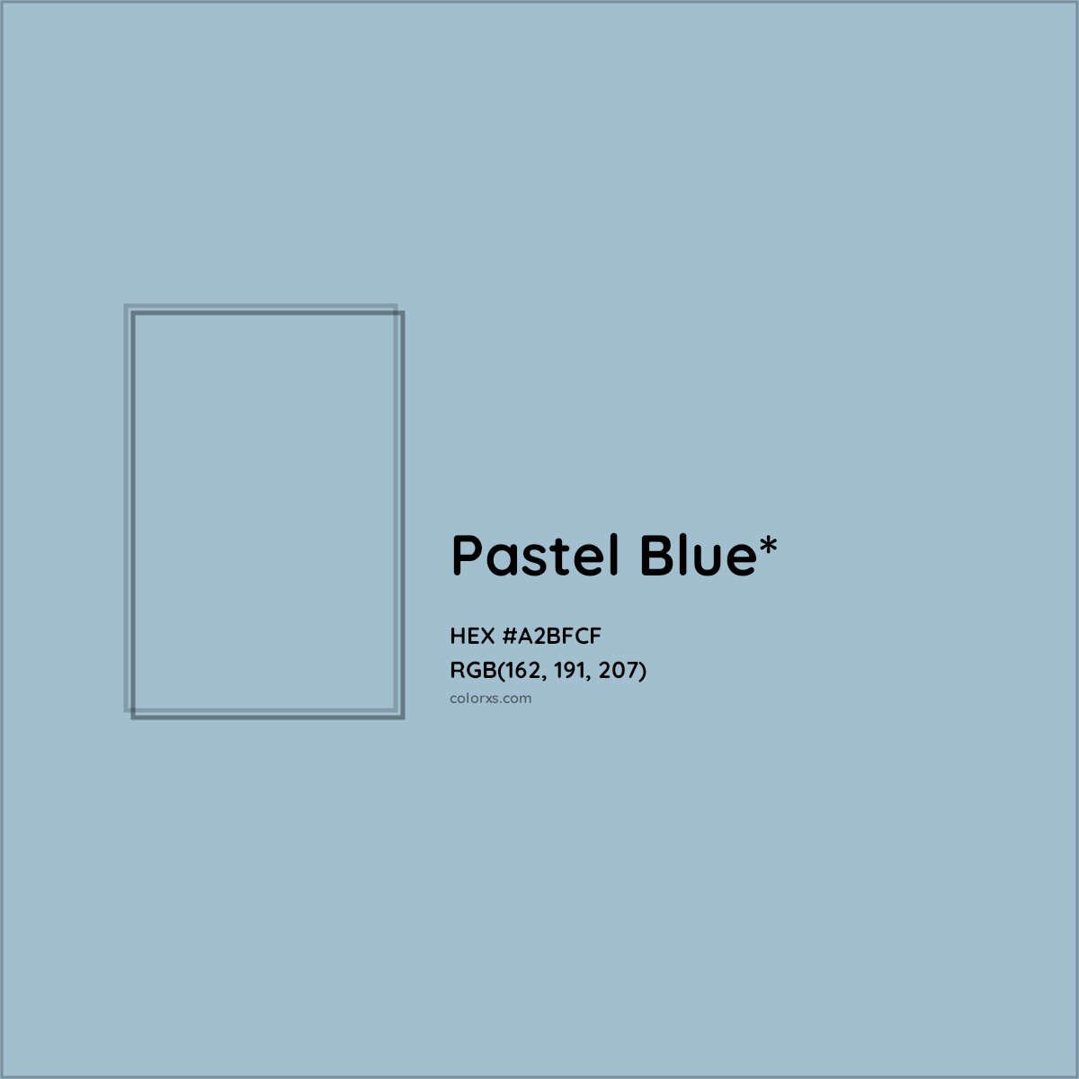 HEX #A2BFCF Color Name, Color Code, Palettes, Similar Paints, Images