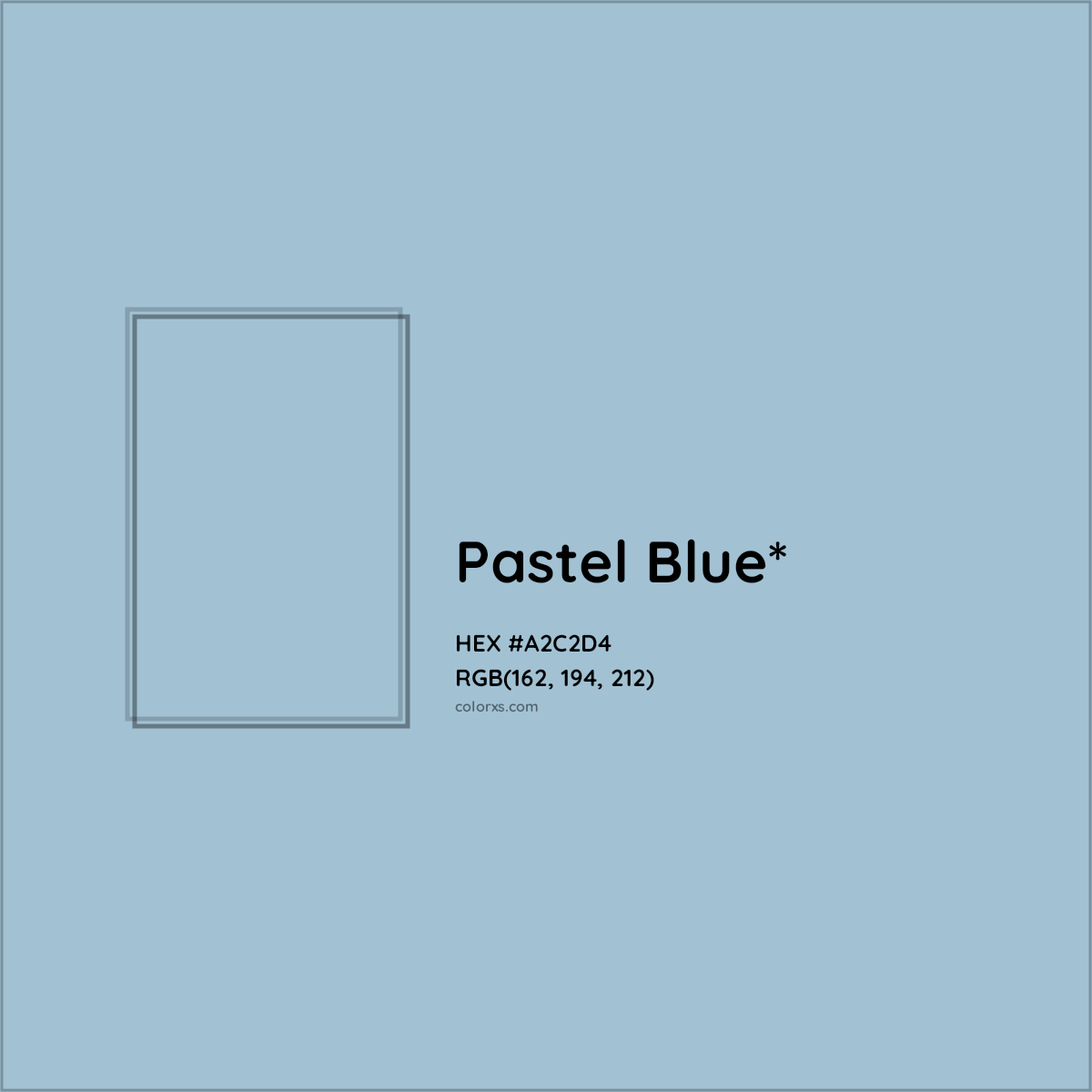 HEX #A2C2D4 Color Name, Color Code, Palettes, Similar Paints, Images