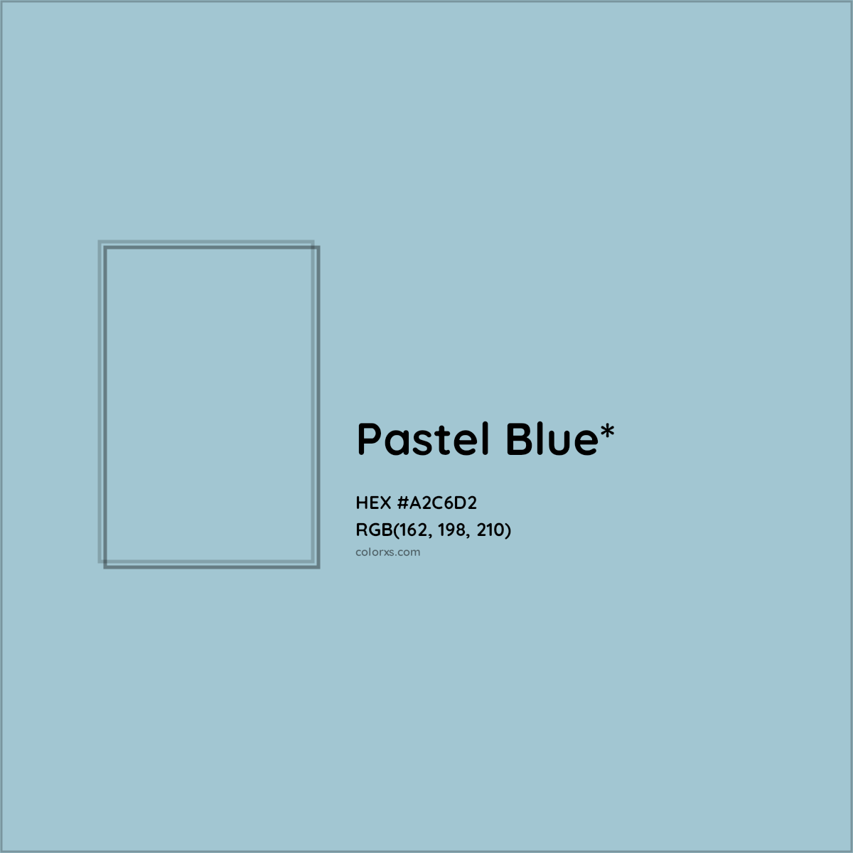 HEX #A2C6D2 Color Name, Color Code, Palettes, Similar Paints, Images